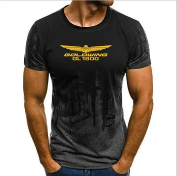 2019 Aukštos Kokybės S-4XL T-shirt Mens mados Prekės ženklo Goldwing GL1800 Motociklo Atspausdinta Marškinėliai T Shirt auto marškinėlius