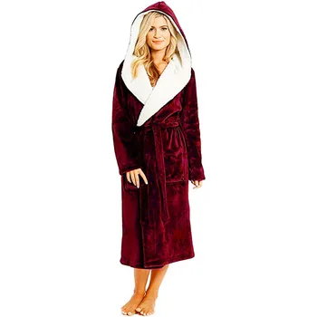 2020 Nauja, Moterų Žiemos Vientisos Spalvos Sleepwear Lady Pliušinis Pailgino Skara Chalatas Namų Drabužius, Ilgas Rankovėmis Chalatas, Homewear