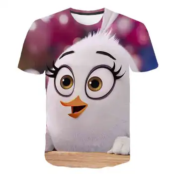 2020 metų vasaros, Nauja Vaikų marškinėliai Atvykimo Filmą 3D Atspausdintas Paukščiai 2 vaikiški Marškinėliai trumpomis Rankovėmis Piktas Berniukas ir mergaitė, marškinėlius 14T