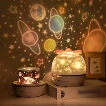 360 Sukimosi Žvaigždėtas Dangaus Projektorius Svajonė Vaikų Žvaigždėtas Dangus Priemonė Projektoriaus Lempa Muzikos Naktį, Šviesos, Muzikos Langelį