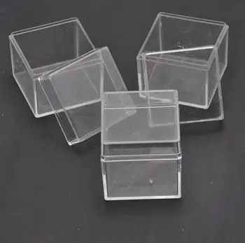 40pcs/daug Kvadratinių Vestuvių Saldainių Dėžutė Plastiko Aišku, Dovanų Dėžutė Skaidri Gali Atidaryti Naudai Dėžės Baby Shower naudai sedding suvenyrai