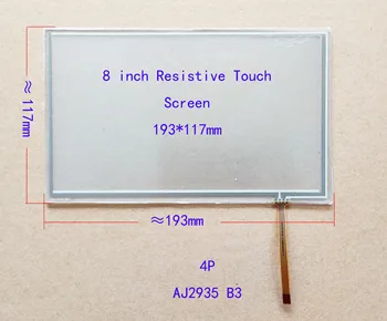 8 Colių jutiklinis ekranas Atspariu Jutiklis skaitmeninis keitiklis Touch Panel Automobilio Radijo Robotas 193*117mm