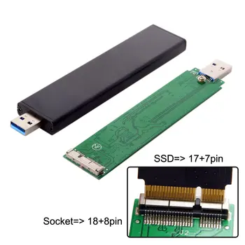 Chenyang USB 3.0 Male 17+7pin SSD HDD Kietojo Disko Kasetė Ratai Mac Book AIR A1465 A1466 MD223 MD224 MD231 MD213 MD232
