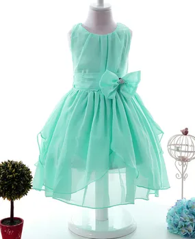 Didelis Mergaičių Šifono Suknelė 2019 M. Vasarą Rankovių Nereguliarus Elegantiškas Princesė Šalis Suknelės 2-12 Metų Vaikams Drabužių