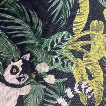 Džiunglių Augalų Lemur Pagalvėlė Padengti 45x45cm Medvilnės Patalynė Užvalkalas Mesti Pagalvių užvalkalus Automobilių Sofa-lova, Dekoratyvinės Pagalvėlės, Namų Puošybai