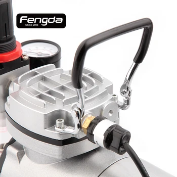 Fengda FD18-2 naftos nemokamai stūmoklinių kompresorių AS1202 mini siurblys tatuiruotė kūno dažai tortą papuošti oro įrankiai, įrankiai