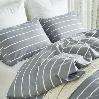 Paprasta Šiaurės lova padengti vieną dvigubo patalynės Užvalkalai Namų euro patalynės komplektas stripe lovos antklode padengti Antklodė Padengti Užvalkalas
