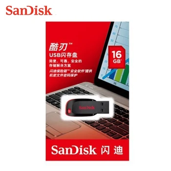 SanDisk USB Flash Drive CZ50 USB 2.0 128G 32G 64G 16G 8G Mini Automobilių USB Pen Drive PenDrive Parama europos sąjungos Oficialusis Patikra
