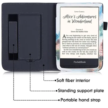 Smart Case, skirtas Pocketbook Touch HD 3/Touch Lux 4/Touch Lux 5/Basic Lux 2/Pocketbook Spalvos e-Skaitytojai - su Stovu/Dirželis