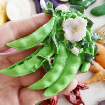 Šaldytuvas Magnetas Dirbtinis Daržovių Magnetas Dervos Maisto Šaldytuvas Pasta Vaisių Moliūgų, Bulvių 3D Kietojo Magnetas