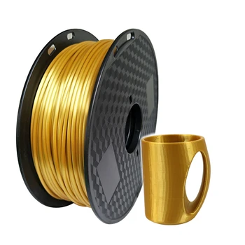 Šilko LIA Gold 3D Spausdintuvo Kaitinimo 1.75 mm 250g/500g/1 kg Gijų Šilkinį Blizgesį 3D Rašiklis, Spausdinimo Medžiagos Blizga Metallic Kaip Jaustis