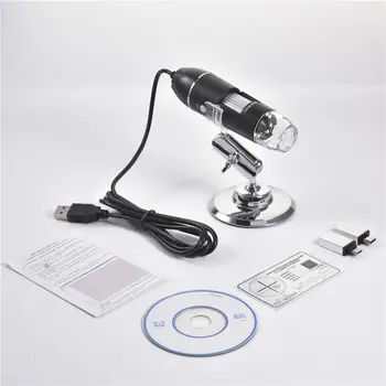 0-1600X USB Mikroskopą 3 1. Skaitmeninio Mikroskopo Nešiojamų Du Adapteriai palaiko 