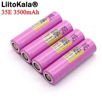 1-10VNT Liitokala 35E originalus maitinimo 18650 ličio baterija 3500mAh), 3,7 v 25A didelės galios INR18650 už elektriniai įrankiai