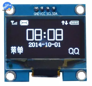 1.3 colių IIC I2C Serijos Baltas OLED Ekranas Modulis 128X64 I2C Sąsaja ssh1106 LCD Ekranas Valdybos 3.3-5v 1.3