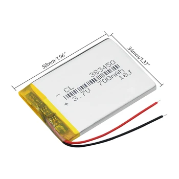1-4P Aukštos Kokybės Lipo Elementų Įkrovimo 383450 3.7 V 700mAH PLIB Ličio Polimero Li-ion Baterija MP Serijos GPS Elektros Žaislas