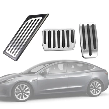 1 Rinkinys Stabdžių Padengti Akceleratoriaus Padengti Kojoms Ne slydimo Stabdymo Akceleratoriaus Kojoms Pedalu Padengti Tesla Model 3 Priedai