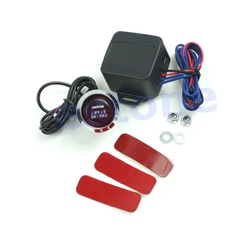 1 Rinkinys Universalus 12V Automobilio Variklio Užvedimo Mygtukas Jungiklis Uždegimo Starter Kit Raudonas LED