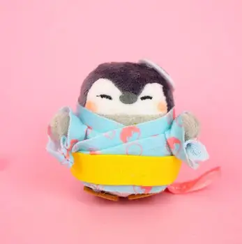 1 Vnt Kūrybos Animacinių filmų Chalatas Kimono Pingvinas Pliušiniai Žaislai gražių Porų Mokyklos Krepšiai Pakabukas Įdaryti Pliušas Gyvūnams, žaislai, dovanos