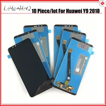 10 Gabalas/daug LCD Ekrano ir Huawei Y9 2018 LCD Ekranas FLA L22 LX2 LX1 LX3 Jutiklinis Ekranas skaitmeninis keitiklis Asamblėjos Huawei Y9 2018