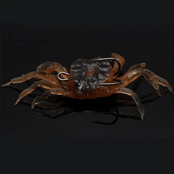 10 Vnt Krabų Masalas, 3D Modeliavimas Krabų Minkštas Masalas su Nurodė, Kablys, Jūros Žuvims, Masalas, Sagtis, Jūros Žuvys, Žvejybos Reikmenys, Įrankiai