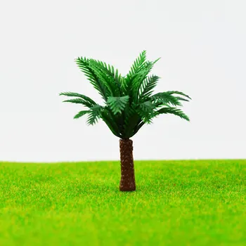 100VNT 6CM Kokoso Palmių Miško Masto Architektūros Modelis Traukinio Maketo Miniatiūriniai Žaislai Green Tree House Kamieno Kraštovaizdžio Plastiko