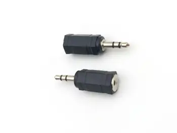 100vnt 3,5 mm Male Plug-2,5 mm Female Jack Stereo Adapteris jungtis
