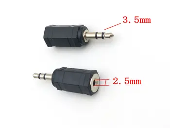 100vnt 3,5 mm Male Plug-2,5 mm Female Jack Stereo Adapteris jungtis