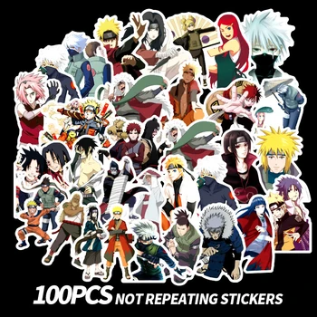 100vnt Naruto Sasuke Japonijos Anime Lipdukas Nešiojamas Bagažo Dviračių Automobilio Stilius Riedlentė Vinilo Decal Grafiti Mielas Lipdukai F4