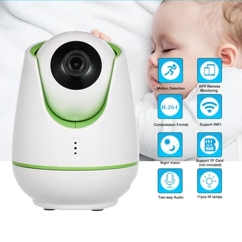 1080P WIFI Kamera, Belaidė, Kamera Smart IP Kūdikio stebėjimo Kamera su Judesio Aptikimo Pan/Tilt Saugumo Danale Camera, 2-way Audio