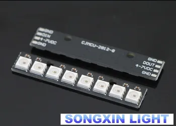 10VNT Stick 8 kanalo built-in full-važiuoti valdybos WS2812 5050 RGB LED juostos Tvarkyklės Modulis Valdybos Arduino MODULIS 8 BITŲ