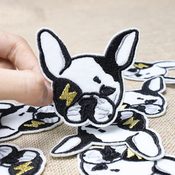 10VNT šuo siuvinėjimo lopai drabužių geležies pleistrai aplikacijos siuvinėjimo geležies-ant pleistro drabužių etiketės drabužiams 