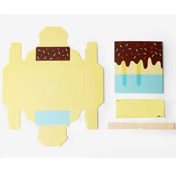 10ps Saldainių dėžutės šokoladinių sausainių Dėžutę Ledų Popieriaus, kartono Dovanų dėžutėje Goodie Bag Baby Shower Vaikams Gimtadienio Džiaugtis