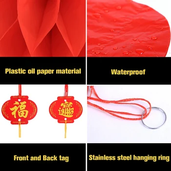 10vnt Kinų naujieji Metai Apdaila 2021 Raudonųjų Žibintų Tradicinių Papuošalų Už Kinijos Naujųjų Metų Pavasario Festivalis Dekoras