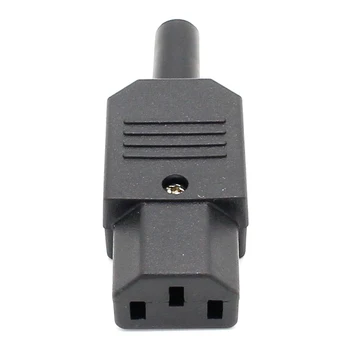 10vnt Naujų Didmeninių Kainų 10A 250V Juodas IEC C13 moterų Plug Rewirable Maitinimo lizdas 3 pin AC Lizdas