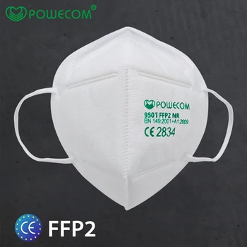 10vnt Powecom FFP2 Kaukė, Veido Kaukė Lankelį Stiliaus Apsauginė Veido Kaukė Filtravimo Saugos Dulkėms Nagų Dangteliais Daugkartinio naudojimo Respiratorių