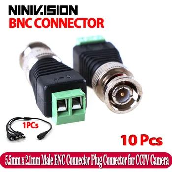 10vnt/daug Bendraašius Įkalbinėti BNC Jungtis Koaksialinis BNC Twist VAIZDO Kamera