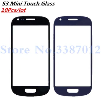 10vnt/daug Priekinės LCD Jutiklinis Ekranas Objektyvo Stiklo Samsung Galaxy S3 mini i8190 8190 Dalių Pakeitimas