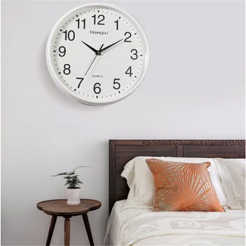12 colių Paprastas Sieninis Laikrodis Baltos spalvos Šiaurės Silent Art Kabinti Klasikiniai Laikrodžiai Reloj De Sumalti Namų Dekoro gyvenamojo Kambario, Miegamojo, Koridoriaus