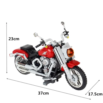 1251PCS įrangos pardavimas, biuro įrangos Kūrėjas Ekspertų Motociklo Harleyed Davidson Fat Boy Blokai rinkiniai Plytų Klasikinis Modelis Vaikams, Žaislai, dovanos