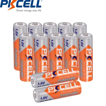 12PCS PKCELL 1.6 v 2500mWh AA Baterijos NI-ZN Įkraunama Baterija, Baterijos su 1Pcs NIZN Baterijos Įkroviklio NIZN AAA AA baterijos