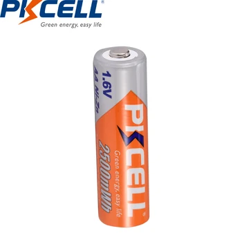 12PCS PKCELL 1.6 v 2500mWh AA Baterijos NI-ZN Įkraunama Baterija, Baterijos su 1Pcs NIZN Baterijos Įkroviklio NIZN AAA AA baterijos