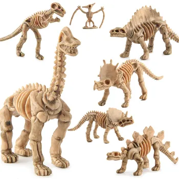 12Pcs/daug Dinozaurų Iškastinio Skeleto Rinkinys, Modeliavimo Pavyzdį, Žaislai Berniukams, Mini Veiksmų Skaičius, Juros periodo Dinozaurų Kolekcija Žaislas