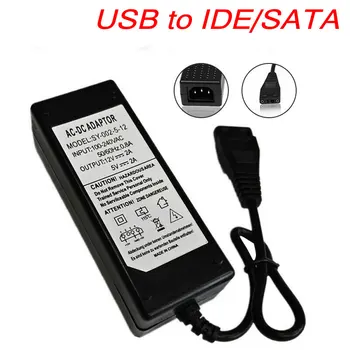 12V/5V 2.5 USB į IDE/SATA Maitinimo Adapteris Kietąjį Diską/HDD/CD-ROM, AC DC Nemokamas pristatymas
