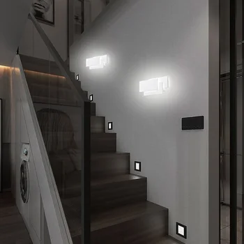 12W LED siena šviesos modernus bokštas, kamino stiliaus sienų apdailai lempos miegamojo kambarį, laiptų, koridorių apšvietimas