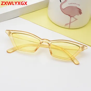14 spalvų markės dizaino naujosios Europos, Amerikos cat eye akiniai, akiniai nuo saulės ponios retro akiniai nuo saulės, skaidrus langelis spalvinga akiniai