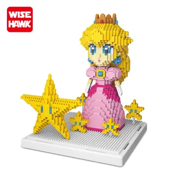 1484pcs 2508 Mini Bloko Anime Karalius Naršyklė Modelis Princess Peach Statybinės Plytos, Vaikams, Žaislai, Yoshi Aukciono Sumos už Vaikų Dovanų