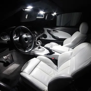 16pcs Balta Klaidų Automobilį, LED Interjero Šviesos Skaitymo Lemputės Komplektas Tinka 2006-2011 m. VW Volkswagen Passat B6 Žemėlapis Dome Kamieno Lempos