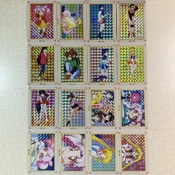 16pcs/set Sailor Moon Refrakcija Procesas Žaislai Pomėgiai, Hobis Kolekcionuojamų Žaidimas Kolekcija Anime Korteles