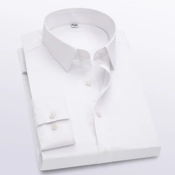 17 Plius dydis Naujų OKSFORDO AUDINYS MEDVILNĖS excllent patogus slim fit mygtuką antkaklis verslo vyrams, atsitiktinis marškinėliai topai TM005