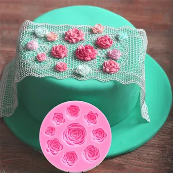 1PC Sugarcraft Gėlių silikono minkštas pelėsių tortas dekoravimo priemonės šokolado gumpaste pelėsių 9.5 cm